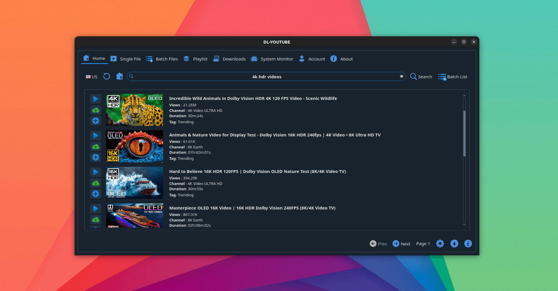 DL YOUTUBE PRO running on Linux