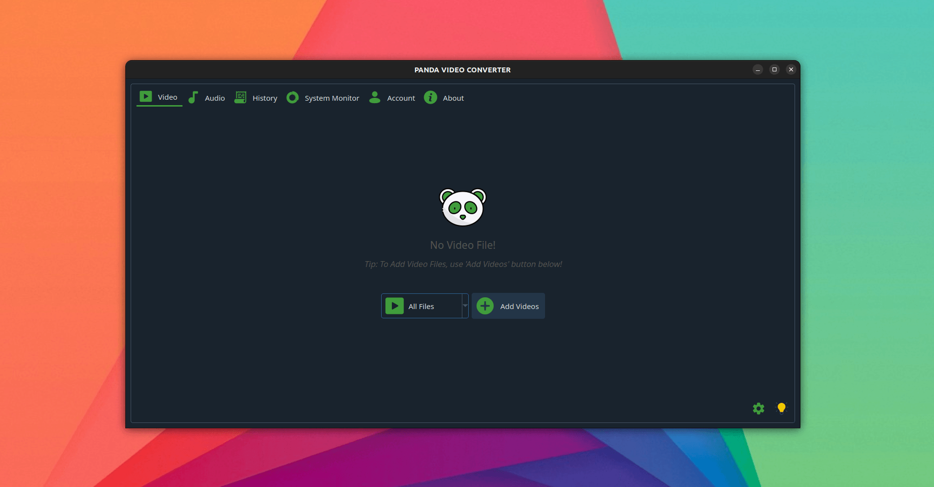 PANDA VIDEO CONVERTER PRO running on Linux